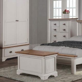 End of bed storage - Connie Leonard furniture and flooring