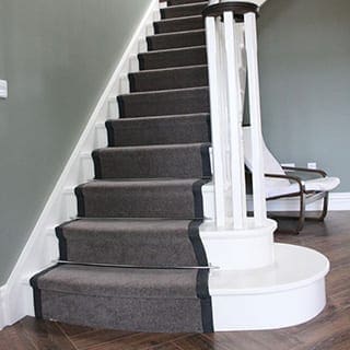 Stairs carpet runner for modern home - Connie Leonard furniture and flooring